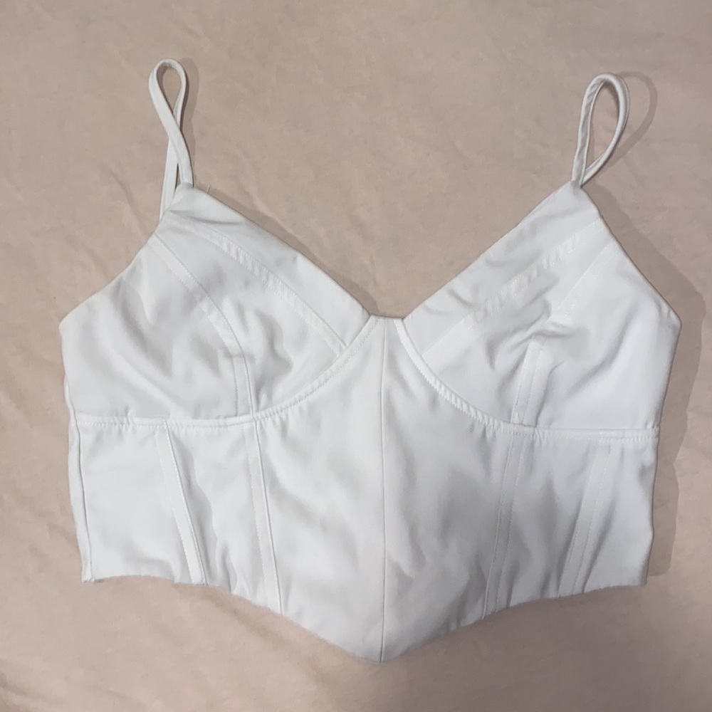 sold tiger mist white bustier